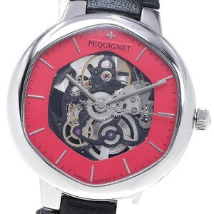 Pequignet Hexagon Red/Skeleton Dial Automatic Men's Watch